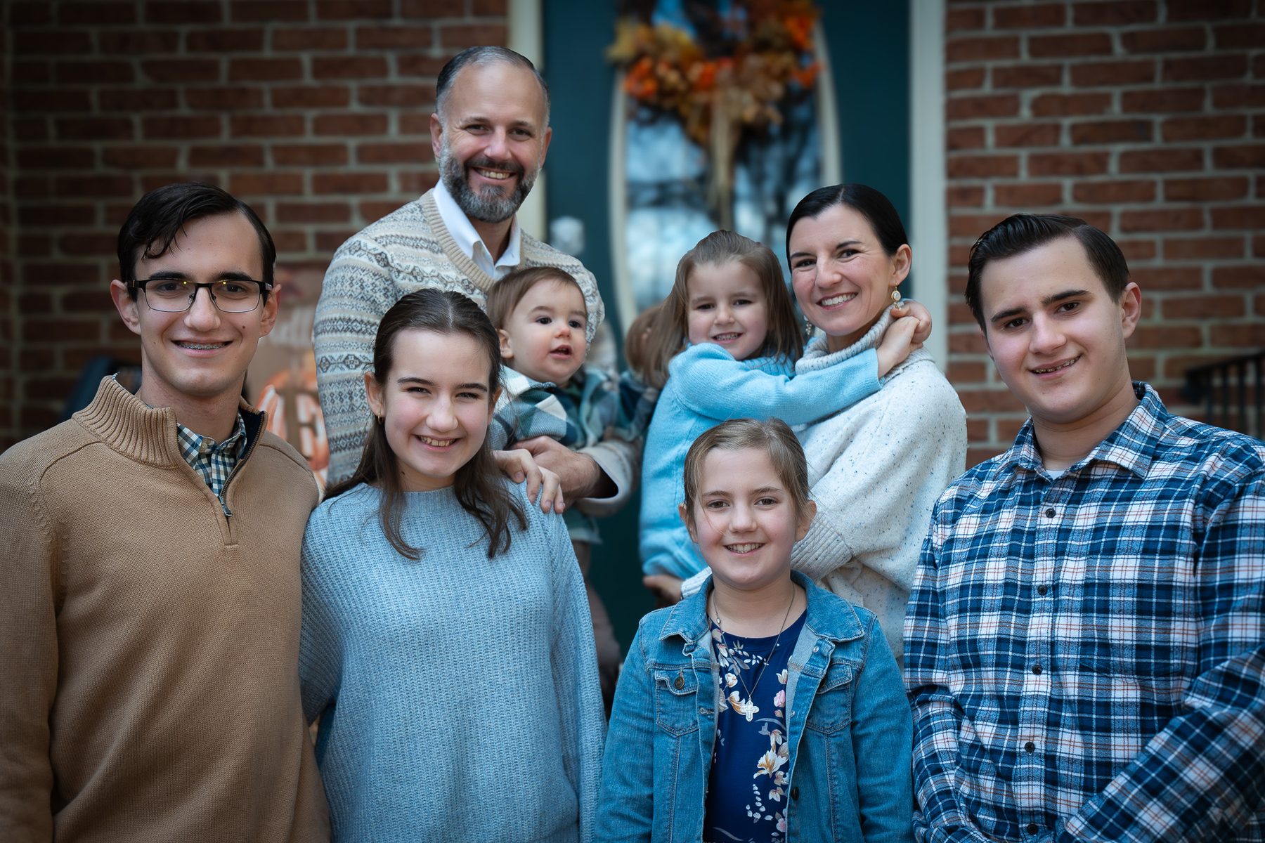 Family standing together outdoors